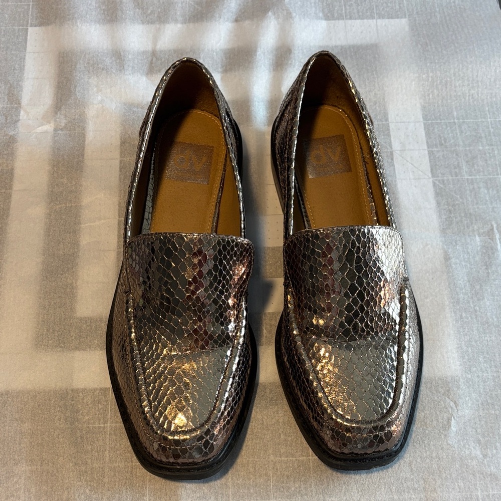 DV by Dolce Vita Shimmering Snakeskin Loafers